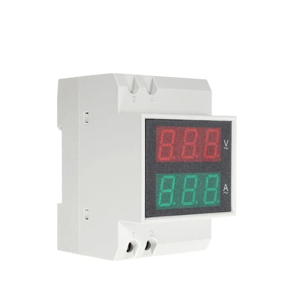Высококачественный D52-2042 Led двойной цифровой дисплей рельсовый Вольтметр Амперметр переменного тока