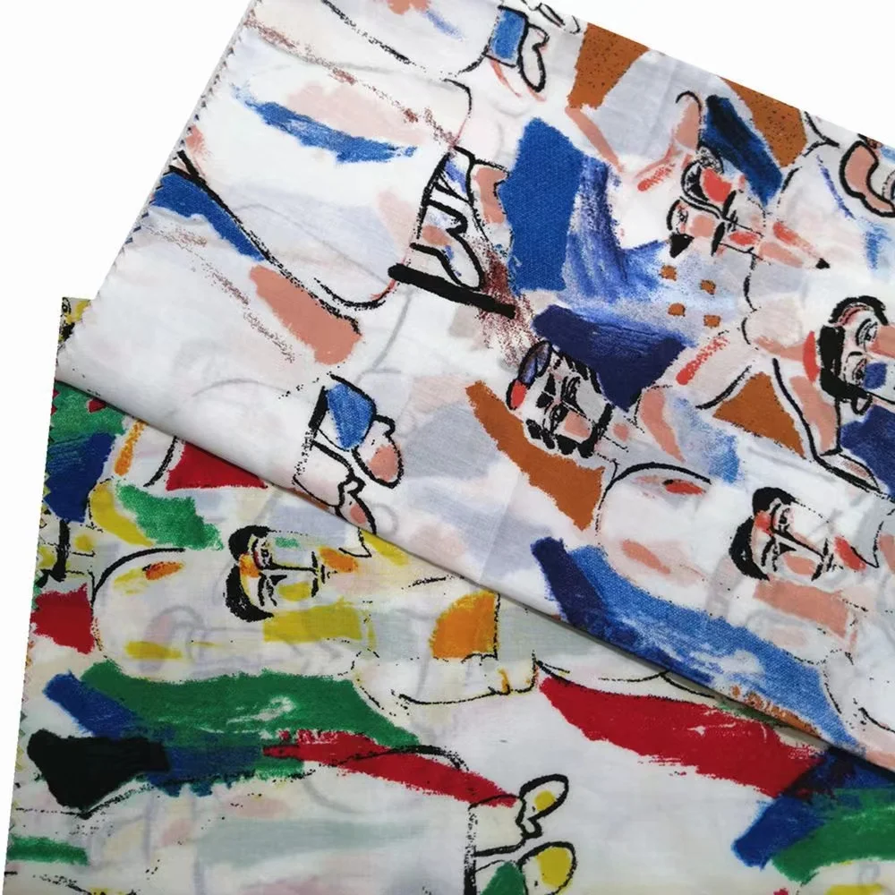 hot sale digital print  80s 133*100  woven cotton satin drill fabric for dressing