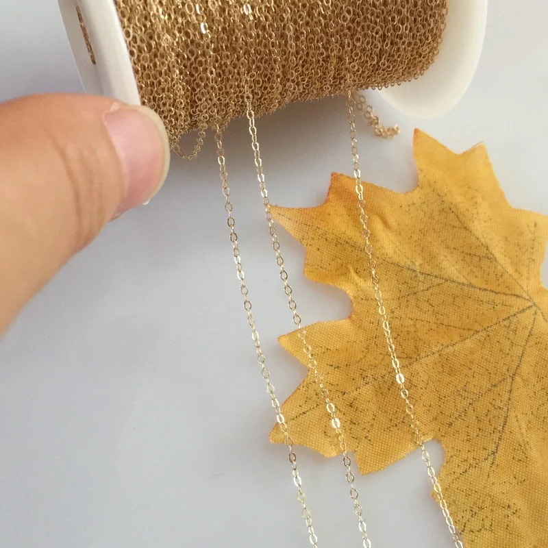 Good Quality US Imported Flat Chain 14K Gold Filled Oval Chain