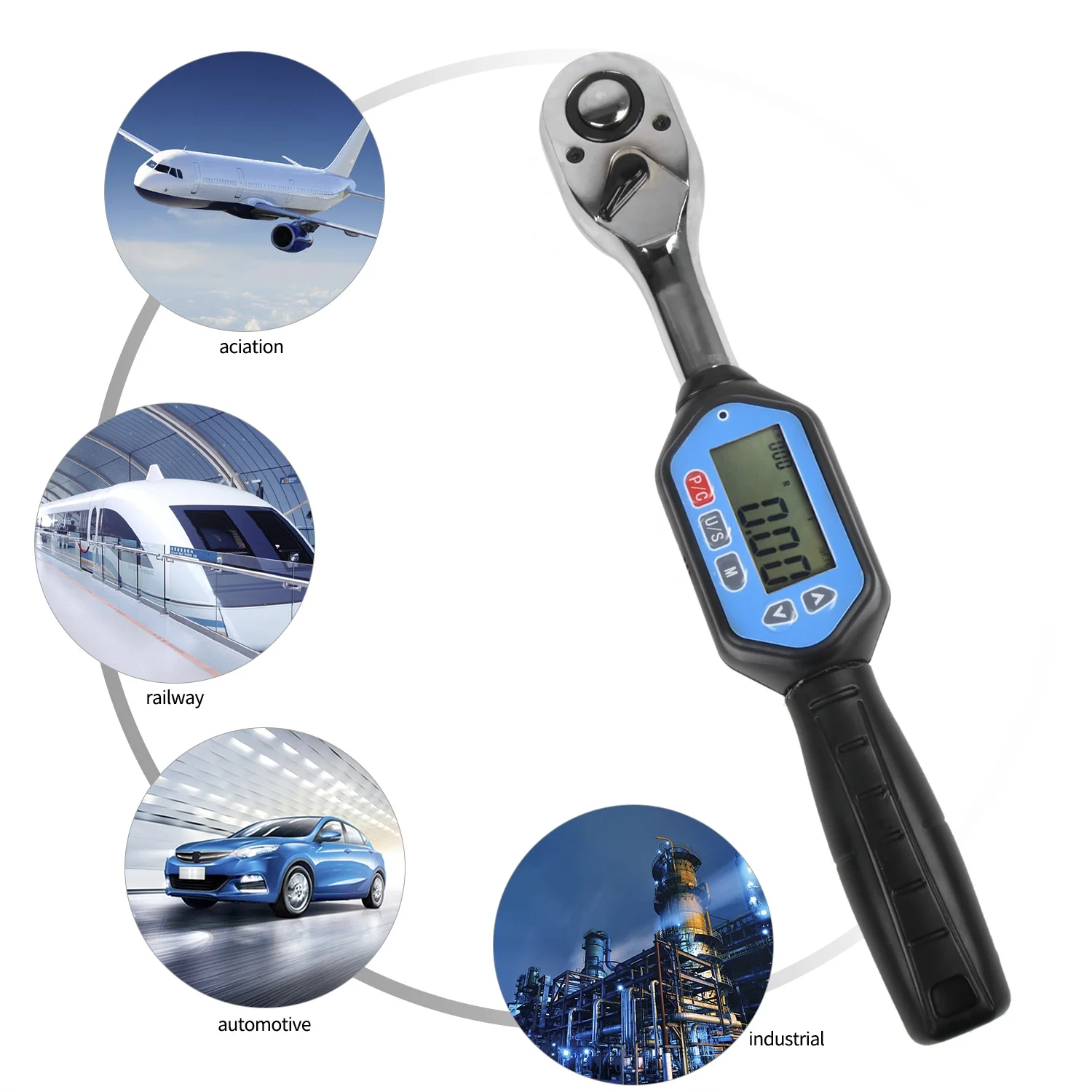 AutoRevive Hot selling EWM-30 Digital Torque Wrench 1/4 Square Drive Max. 22.12ft.lb Torque with Buzzer LED Indication and Peak