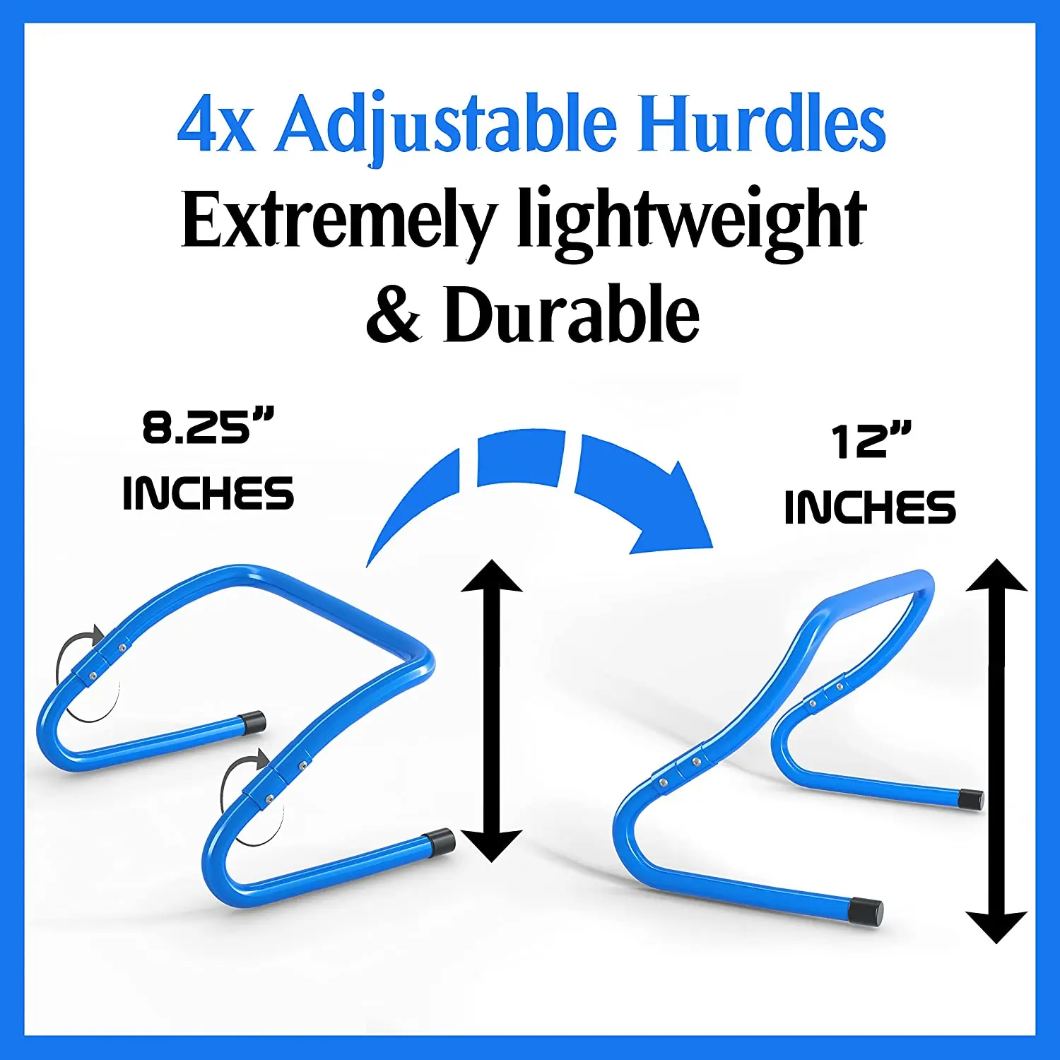 Sports Agility Training Equipment with Training Ladder and Soccer Cones, Speed and Agility Training Set - Hurdles