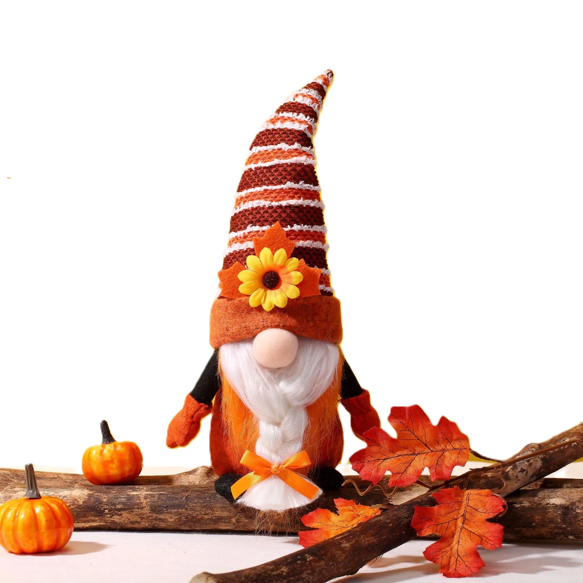 Gnomes Plush Dolls Harvest Maple Leaf Mini Doll Plush Toy Ornament Male/Female Type Faceless Doll