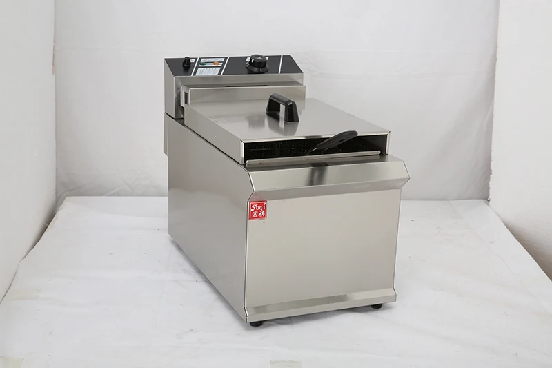 Fuqi Automatic Fryer Chicken Machine Commercial 12.5L Chicken Deep Fryer Commercial Single Tank Potato Chips Fryer