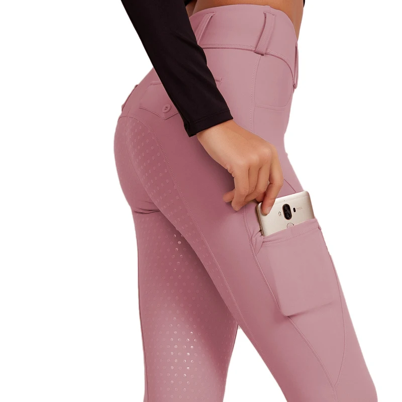Hot Selling New Pink Color Women Riding Leggings Full Seat Silicone Equine Racing Breeches Equestrian Pants Leggings Clothing
