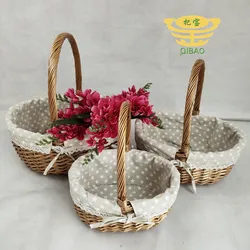 Portable storage basket handmade outdoor picnic basket with hand gift woven basket