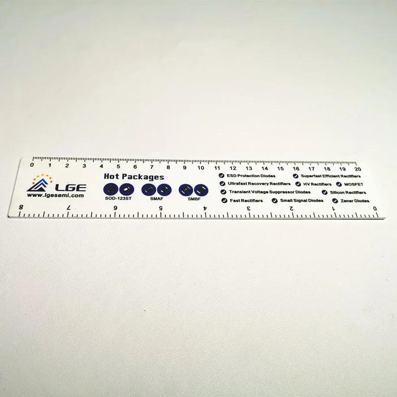 Фабричный магазин, белые акриловые пластиковые рекламные прямые линейки, школьные линейки