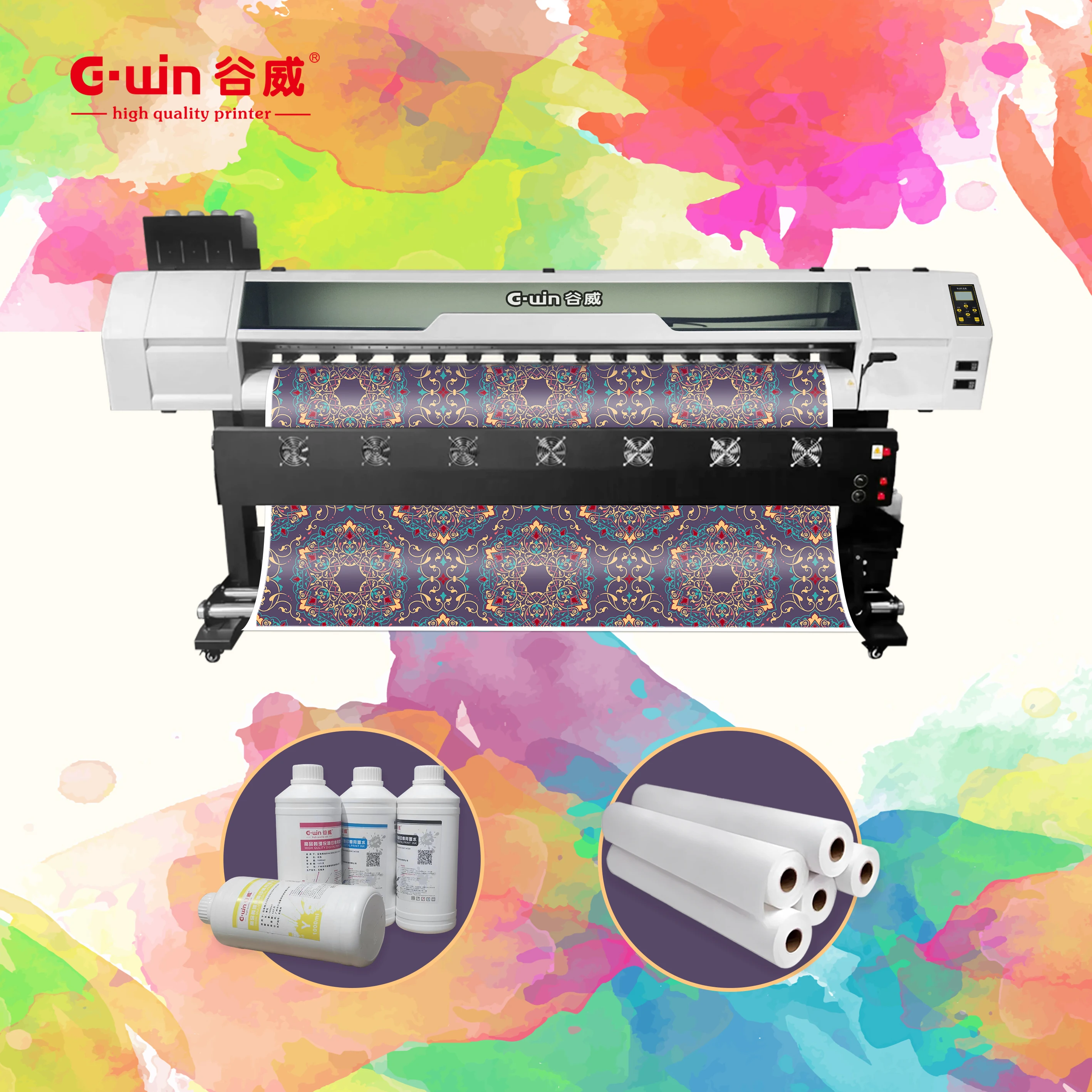 Gwin 1800mm Best Automatic Grade Sublimation Printer and Heat Press for Paper Transfer for Clothes