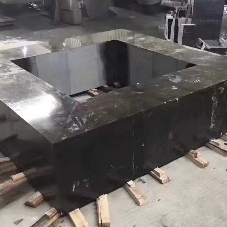 Polished China Black Sapphire Star Granite Slabs Tile Stair Step Customized Sizes