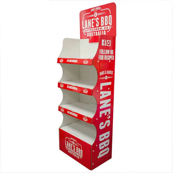 Material Paper Counter Stand 3 Tier Cardboard Display Stand showcase shop mark