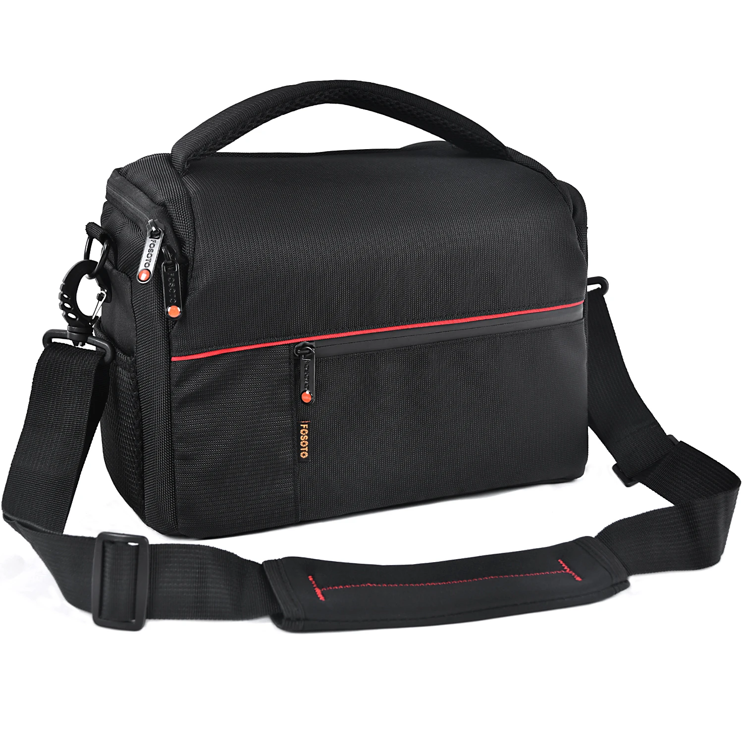 Сумка FOSOTO для профессиональной камеры, нейлоновая Водонепроницаемая Наплечная Сумка для цифровых камер, объективов Nikon Canon Sony