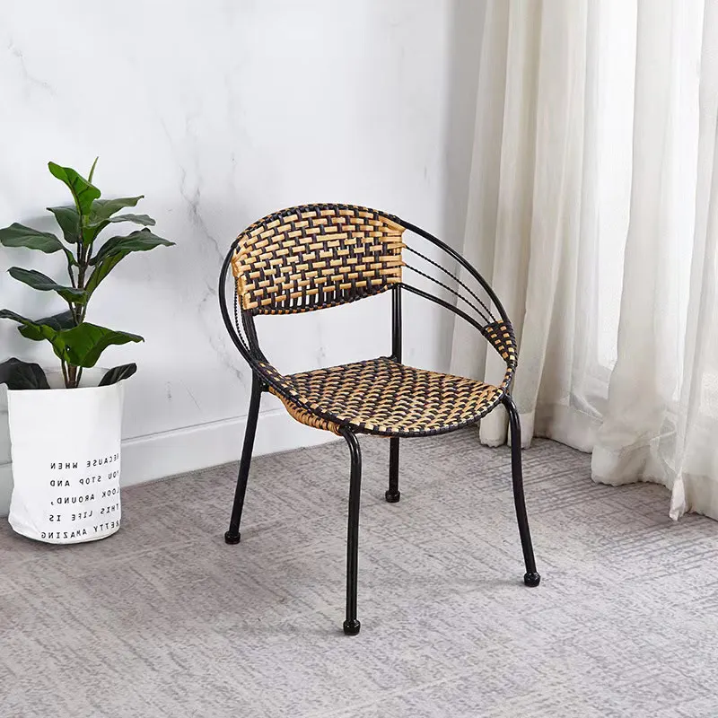 Garden Balcony Modern Dining Dine Room Hotel Restaurant Patio Furniture Set Rattan Dining Plastic Chair