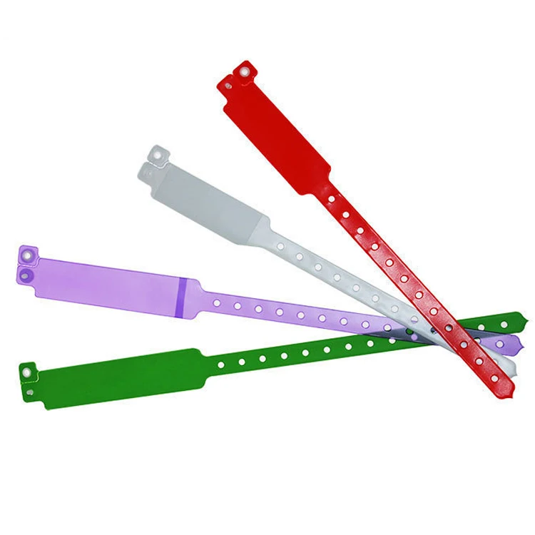 NFC213 Vinyl Hotel Bracelets One Time Use Identification PVC Button wristbands