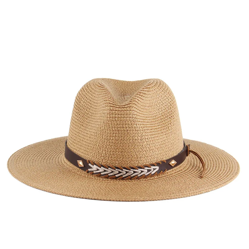 2023 New Summer Fashion Woven Tourism Beach Hat Outdoor Travel Sun Protection Leisure Breathable Straw Hat