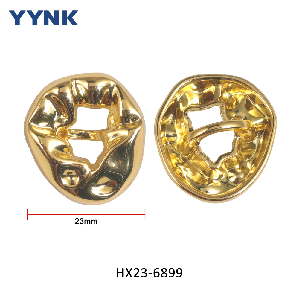Fashion Unique Irregular Shape Design Metal Sewing Button Custom All-matched Perfect Plate Shank Button for Sweater Lady Clothes