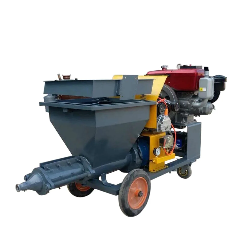 New Diesel Type Mortar Spraying Machine Electric Cement Spraying Machine