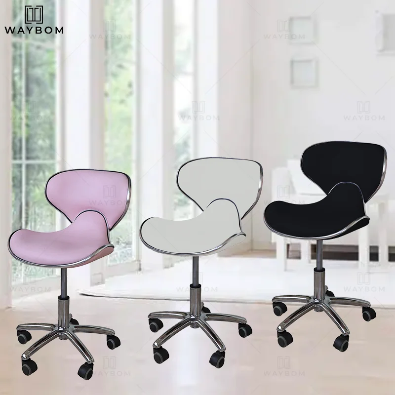 pink stool chair with wheels beauty black salon takara belmont barber chair with hydraulic pump white chair for hair salon