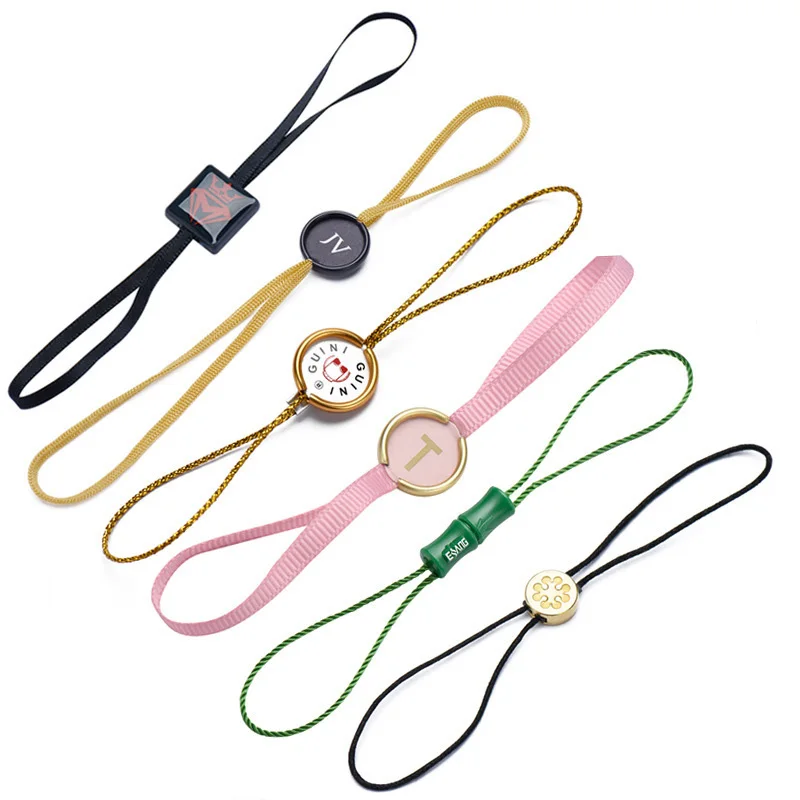 Custom Clothing seal string Luxurious silks rope hang tag lace labels label tag clothing hang tag seal string