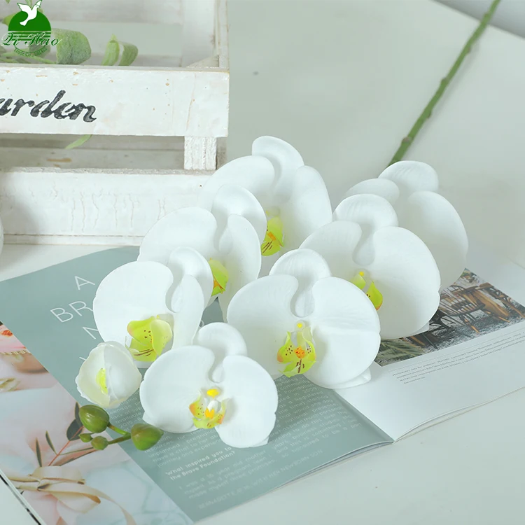 Fake Faux Phalaenopsis Orchid Artificial Flowers Wedding Single Stem Real Touch Latex Butterfly Orchid Wedding Decoration