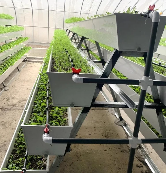 Vertical Planting Cultivation PVC Plastic Growing Gutter Greenhouse Kit Soilless Cultivation for Strawberry and Vegetable