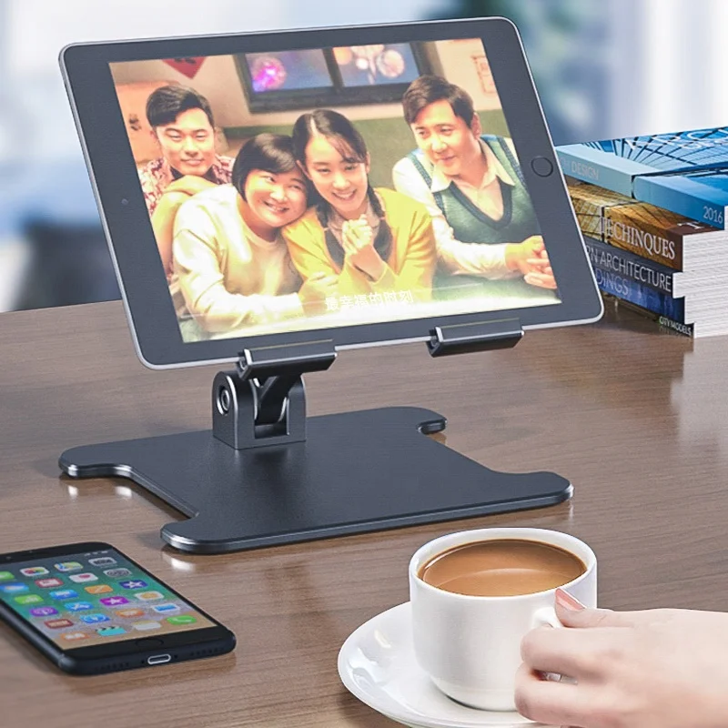 Aluminum 20 Years Quality Assurance Foldable Phone Holder Stand for 13 Inch Tablet pc iPad Air/Pro/Mini Phones
