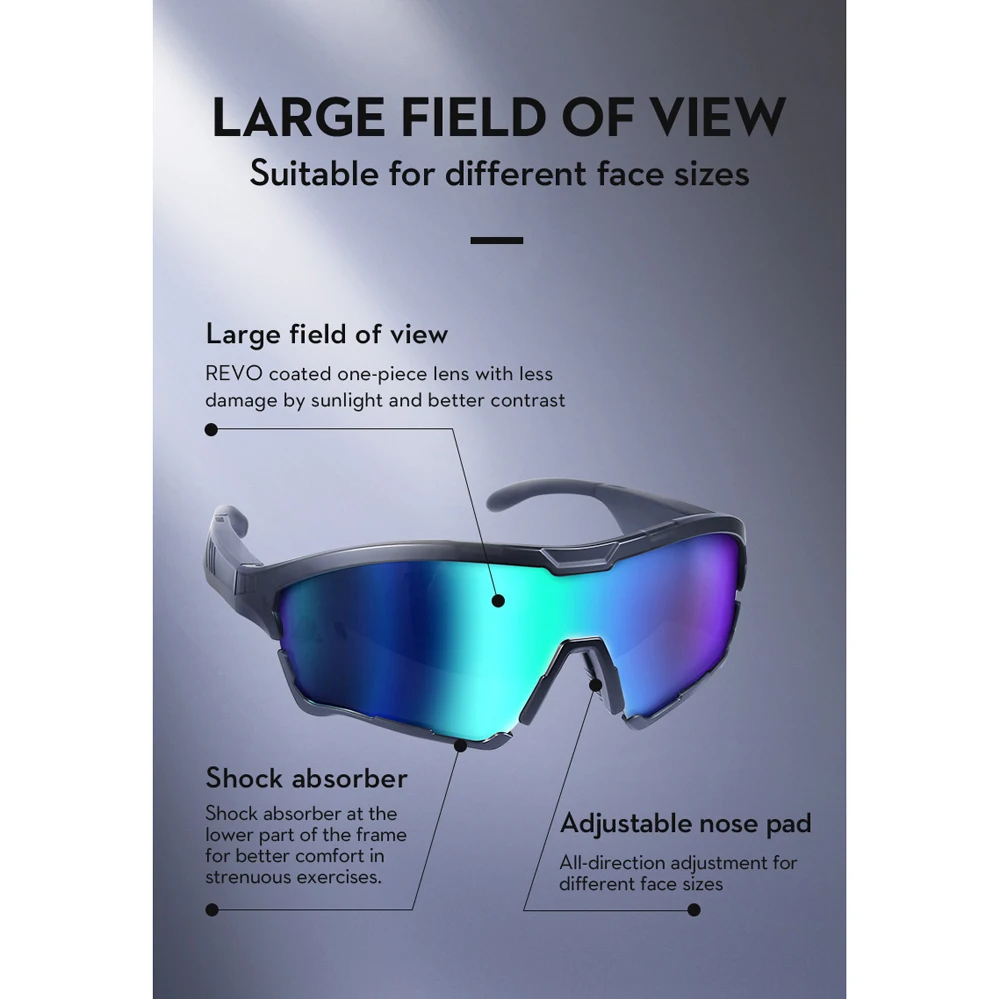 Wireless Smart Sport Polarized Sunglasses Audio Glasses Headsets Waterproof Cycling Smart Sunglasses