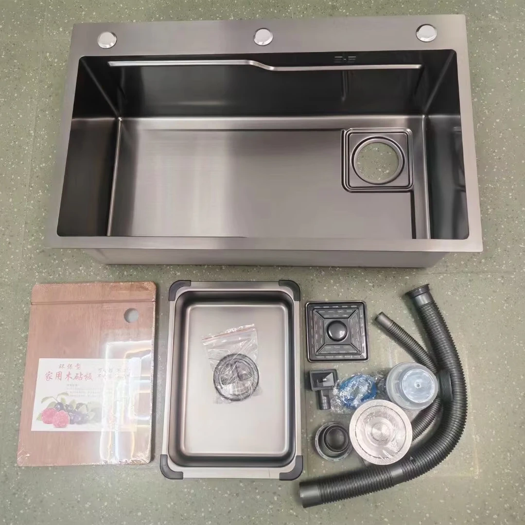 smart black waterfall kitchen sink commercial ss 304 stainless steel manufacturers modern outdoor luxury handmade kitchen sink