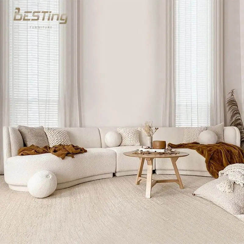 Modern luxury modular sofa set french linen fabric sofa for hotel lobby home villa living room