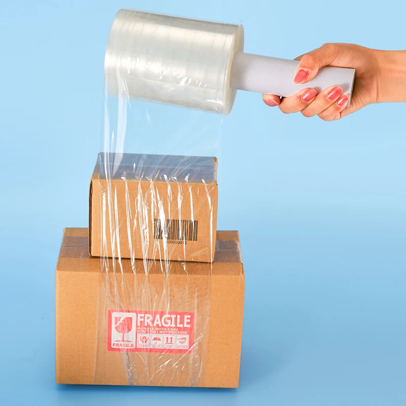 Clear Film Mini Stretch Packing Wrap with Handle for Pallet Wrap Moving Supplies Industrial Strength