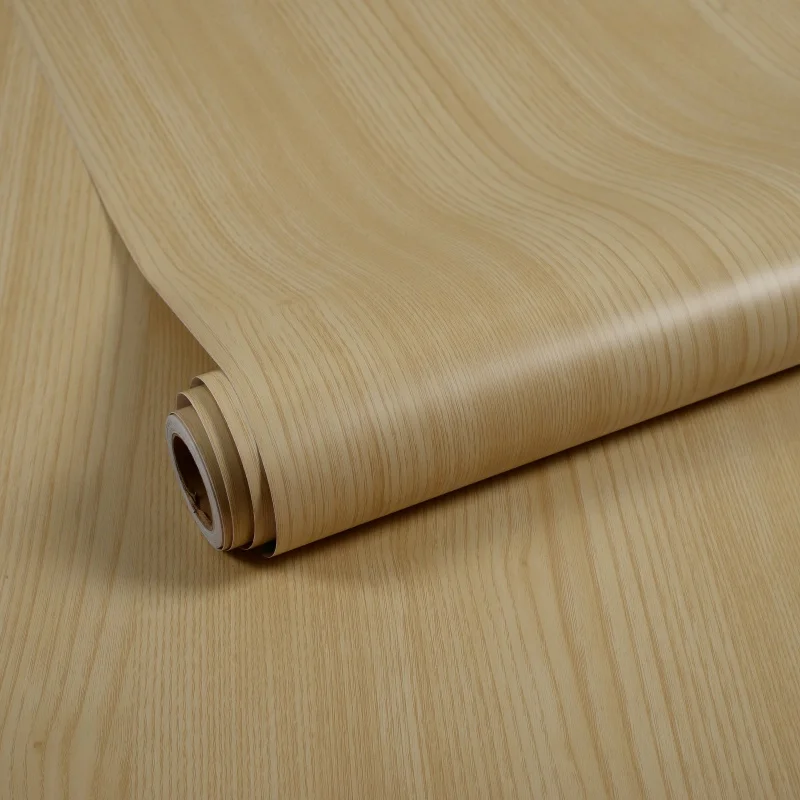 Wood Grain Style Decorative Wallpaper Commercial Easy-to-Stick Moisture-Proof Mould-Proof Toilet Interior Table Wallpaper