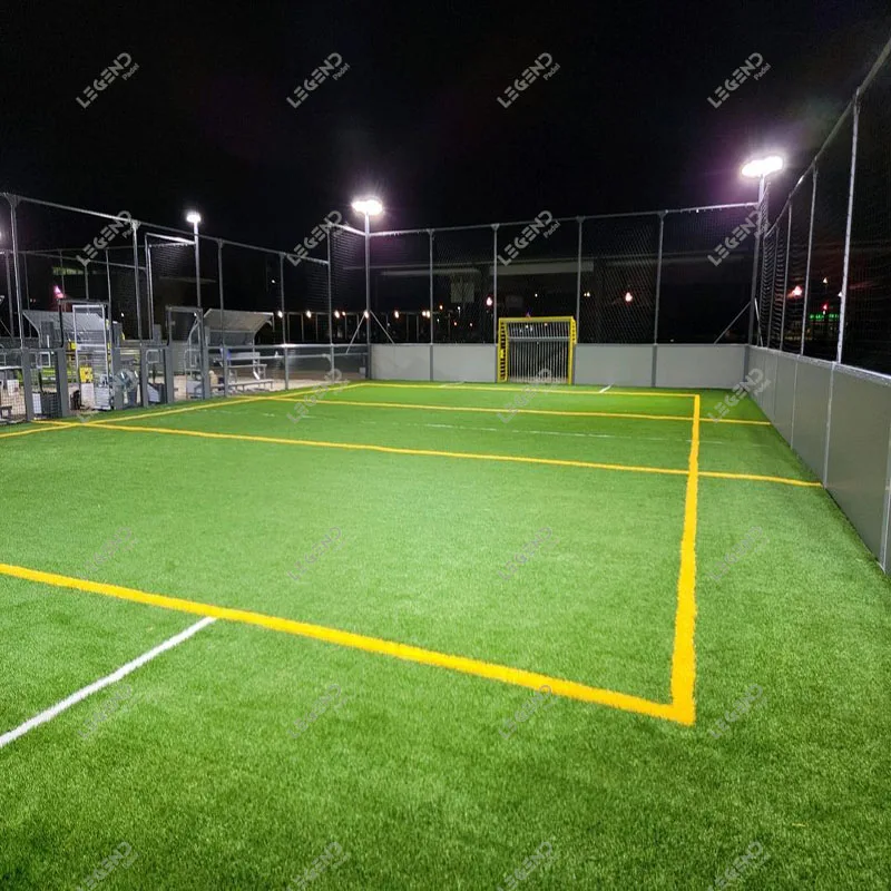 Customize High quality Football field soccer Goals with nets Steel materials easy installation Indoor football pitch
