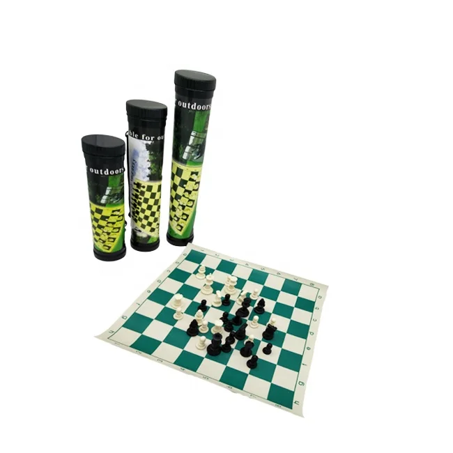 Профессиональный набор шахматных фигур на заказ большая задняя цилиндрическая упаковка легко носить с собой для игр в помещении и открытом воздухе