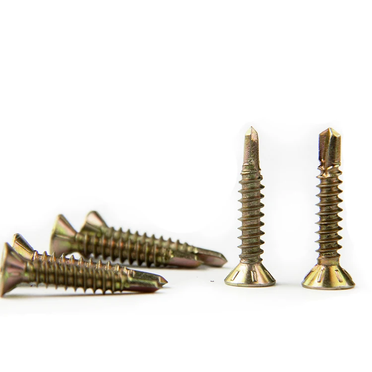 Sizes 3.9 M12 Cross Recessed Carbon Steel Countersunk Csk Head Galvanized  Self Drilling Tek Screw For Metal