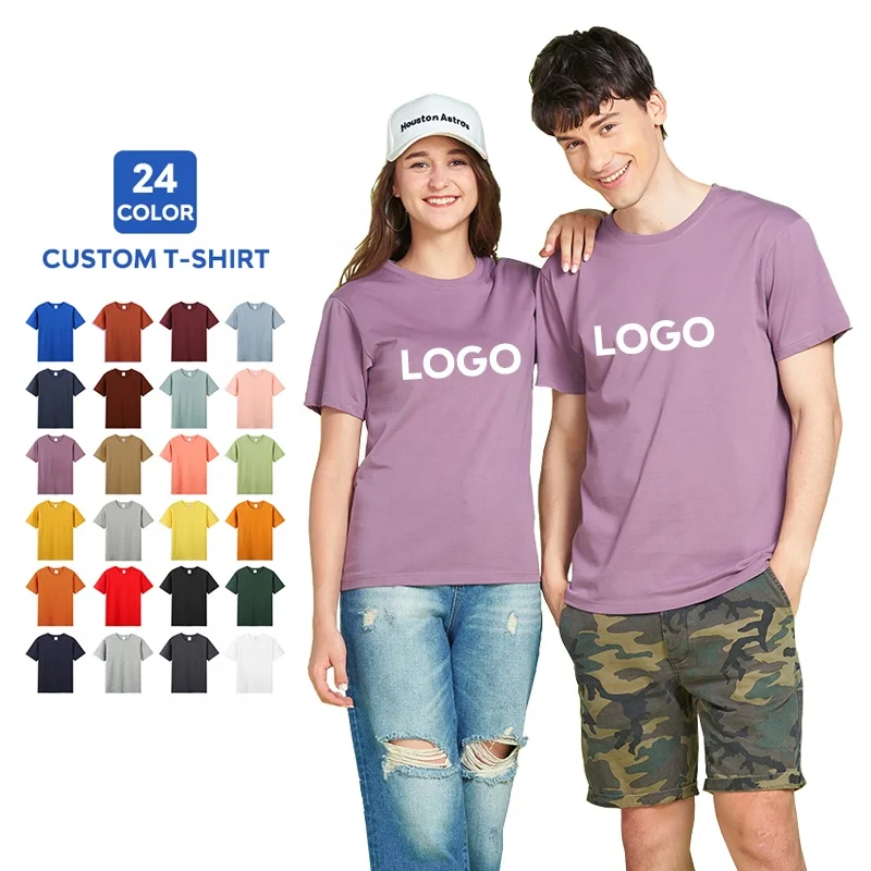 Custom Printing Cotton 100% T Shirts Designer T Shirt Plain Wholesale High Quality Couple Oversized Unisex Blank Men Casual