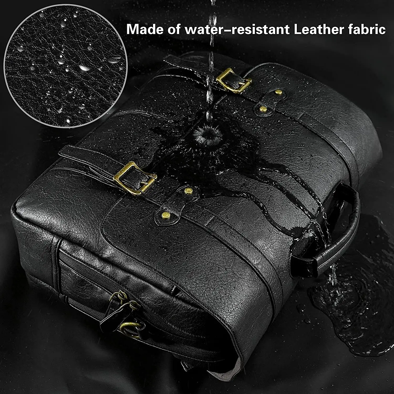 Wholesale Waterproof Handbags Crossbody Shoulder Travel Business Laptop Bag Men PU Leather Briefcase Bags For Men