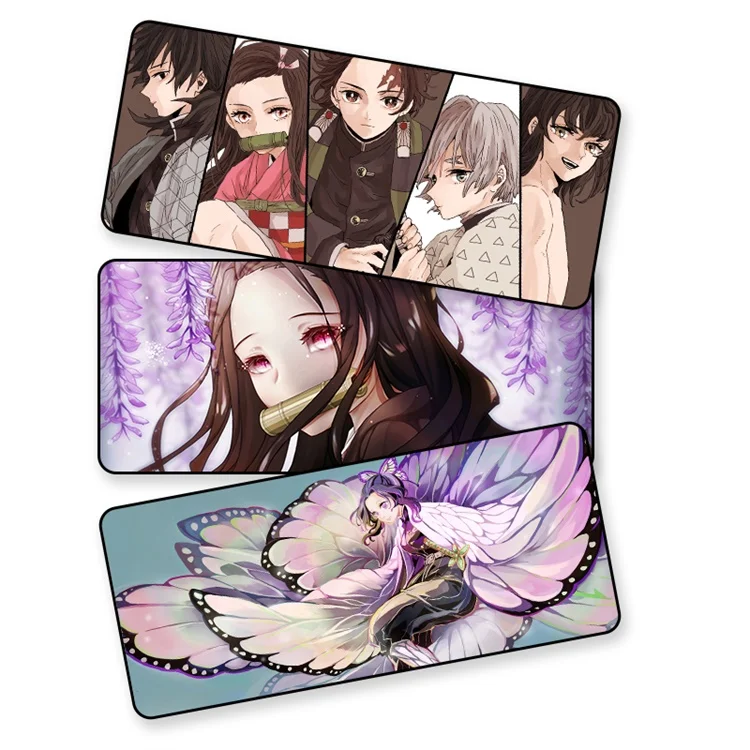 Demon Slayer anime 3D mouse pad wholesale high quality gaming mouse pad xxl oversized computer rubber keyboard pad