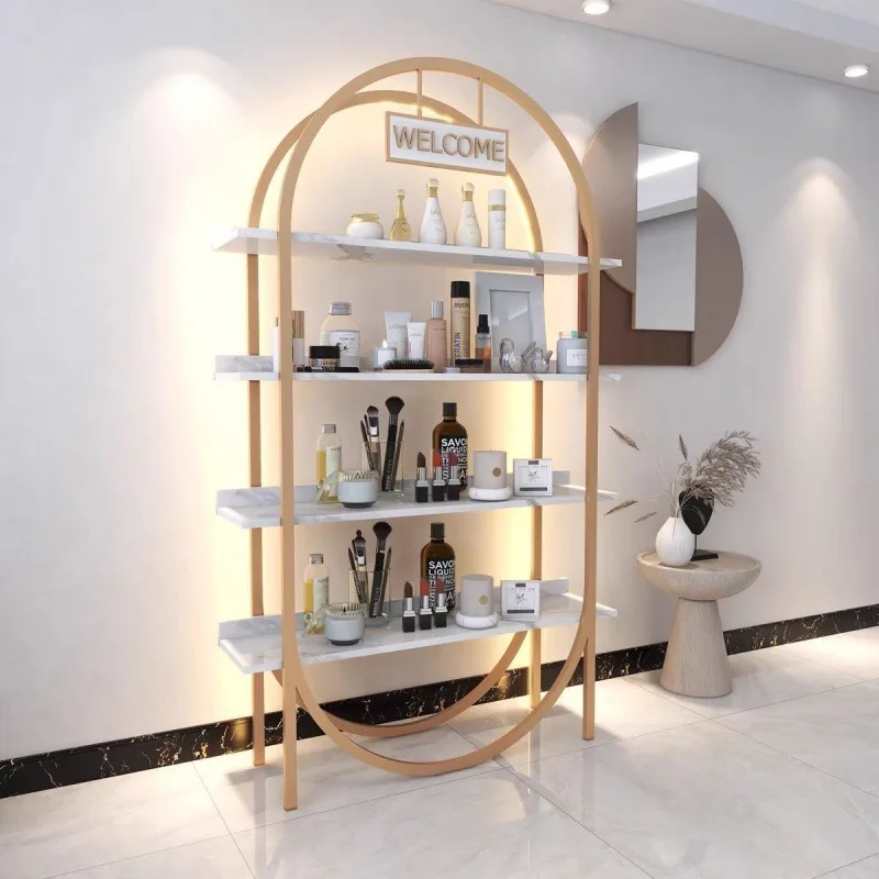 90 Cosmetics Display Beauty Salon Display Shelf Case Barbershop Shelves Skin Care Nail Salon Display Shelves