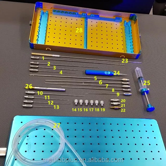 Micro Liposuction cannula Super Luer lok cannula kit lipo set needle box