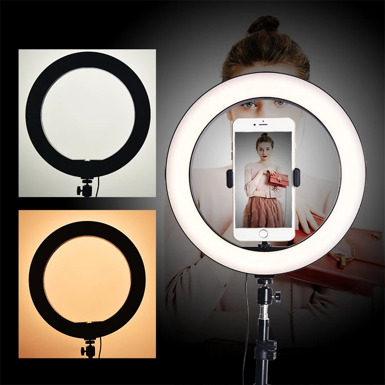 
Rechargeable Clip-on Fill In 120 Led Selfie Ring Light Lamp 3 Level Brightness For Make Up And Night Light 