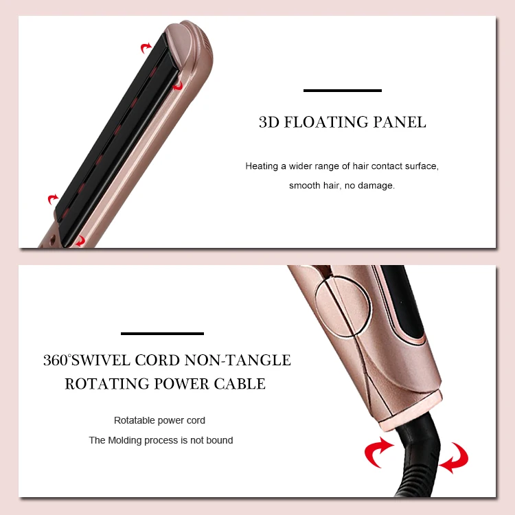 ihongSen Pink Far Infrared 450 Lcd Glass-Ceramic Flat Iron