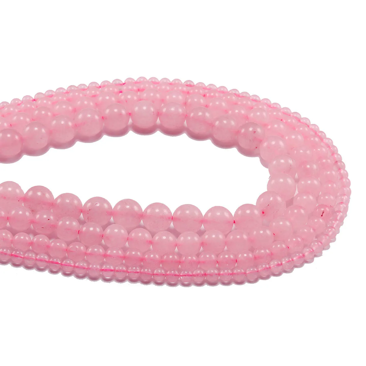 Wholesale 4/6/8/10/12mm Natural Stone Rose Quartz Crystal round Loose Beads for DIY Jewelry Making-Bracelets & Necklaces