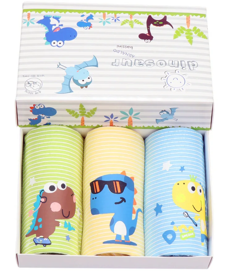 
Wholesale Cute Kids Boy Underwear 100% Cotton Boy Boxers Car Print Cartoon Children Short Panties 