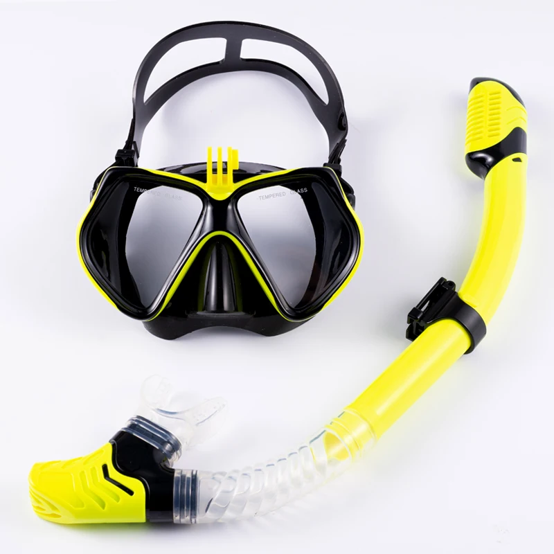 Dry top Snorkel underwater diving mask snorkel set swimming snorkeling mask set with good quality