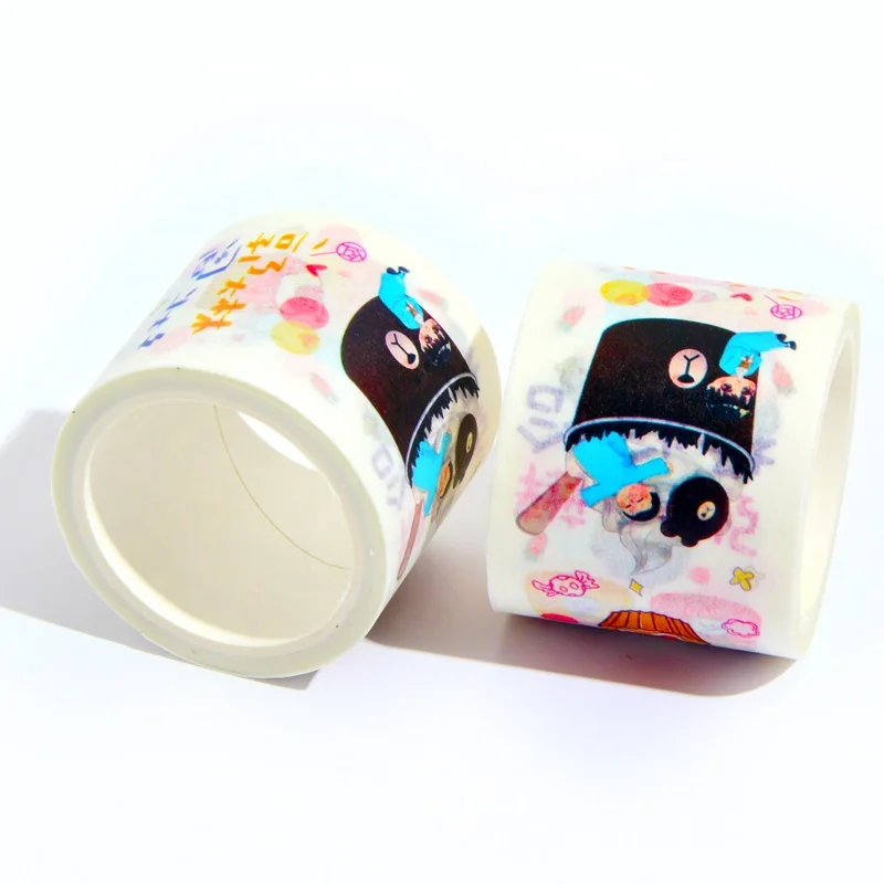 
cheap OEM logo custom cartoon anime printed washi tape Japanese masking kawaii love washi tape paper as gift 