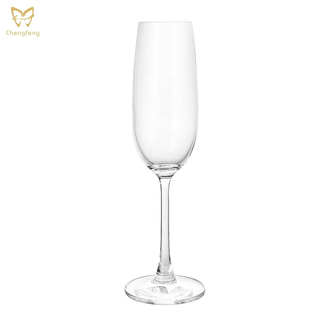 Factory Direct Sell Crystal Luxury Flute Champagne Glasses with 200ml Custom Wine Glass Hand Blown Goblet for wedding party