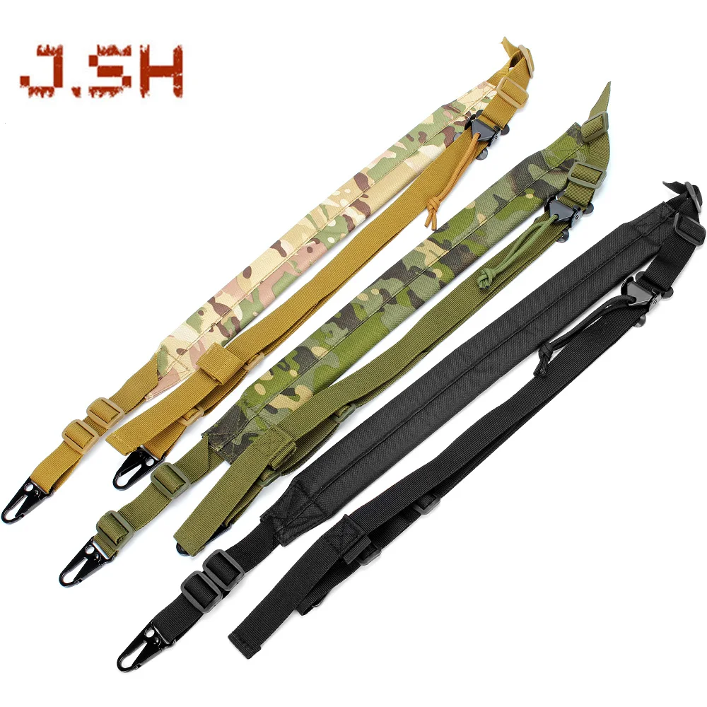 JSH Duty Tactical Gear Accessories Strap Equipments Mount Hunting 2 Point Sling for Traveling