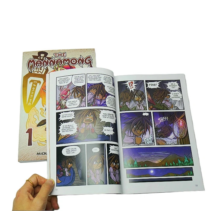 Manga comic book printing offset printer print on demand comic books manga books set