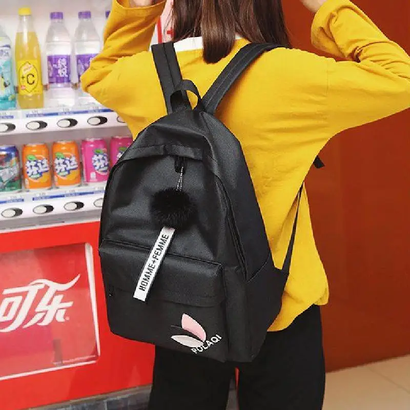 RU Small Travel Solid Color Backpack Student Girl School Bags For Teenage College Wind Women Schoolbag Cheap Backpacks