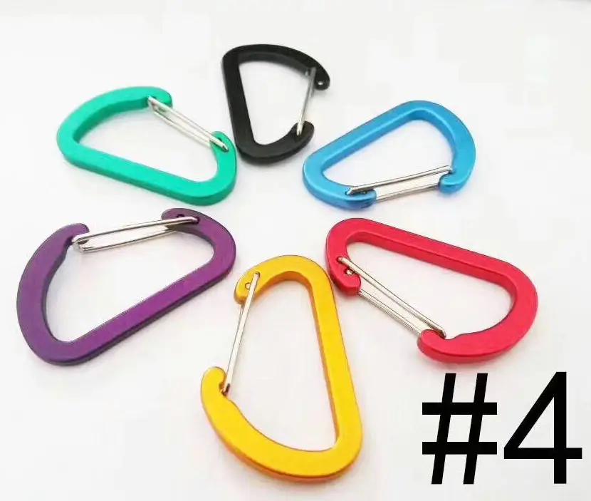 Promotional 4cm mini d aluminum hooks carabiner small key ring clips