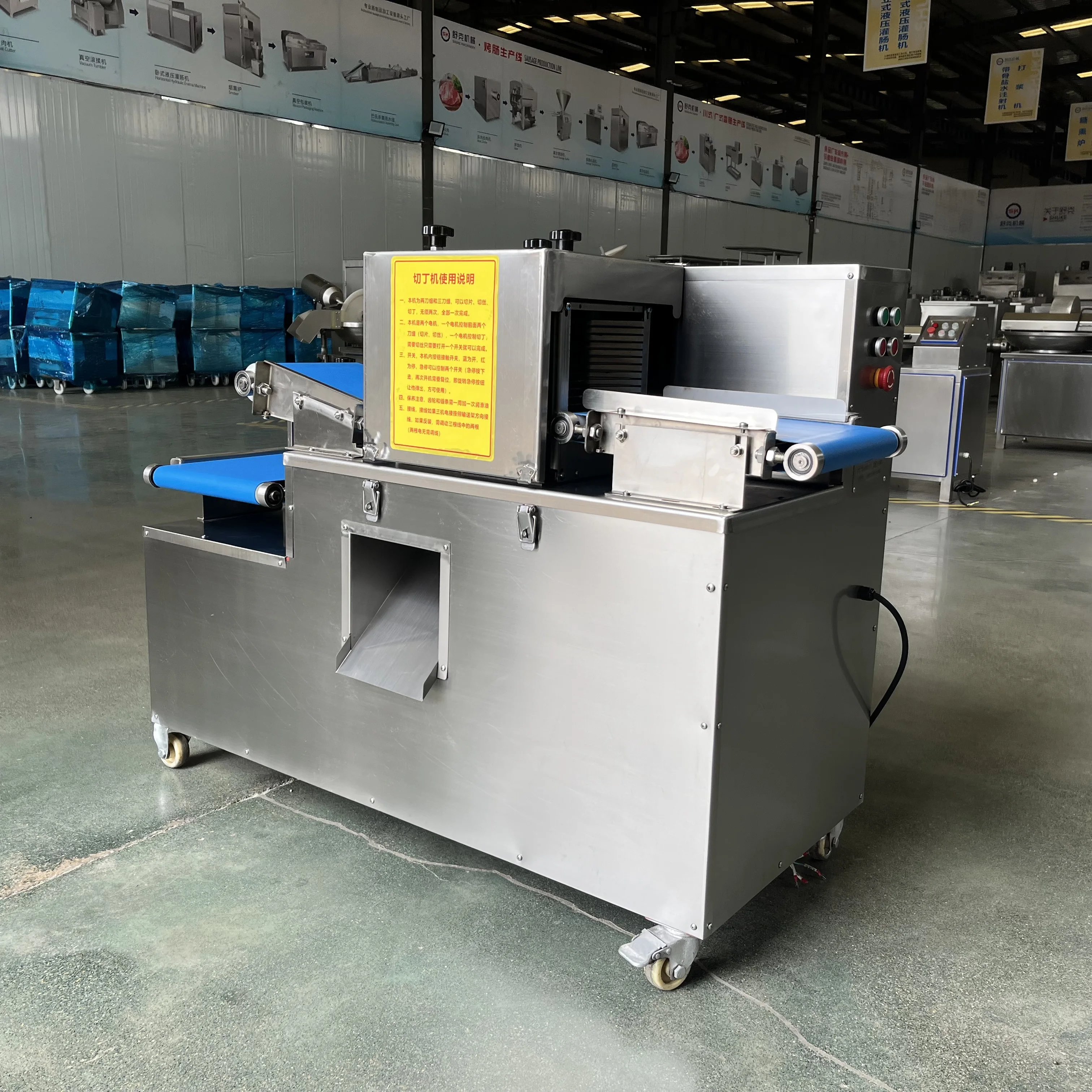 Commercial High-Speed Fresh Meat Dicer Meat Cube Cutter