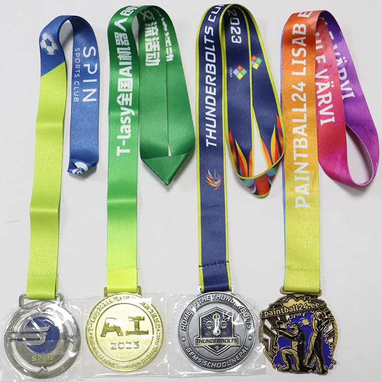 Kofei Custom Zinc Alloy 3D Metal Award Gold Silver Soccer Football Volleyball Medals With Neck Lanyard Manufacturer